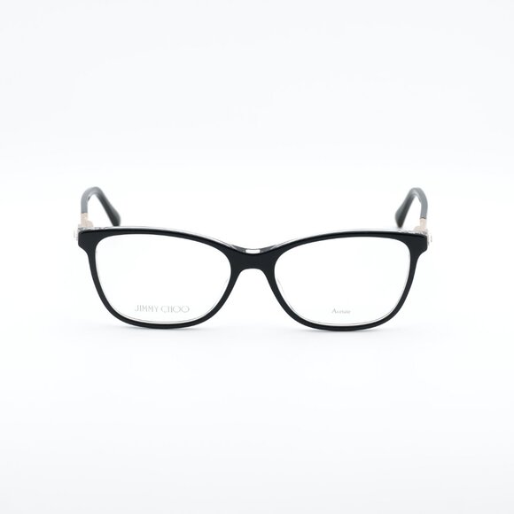 Jimmy Choo JC274 07C5 00 Eyeglasses Black/Crystal/Gold 53mm Rectangle Frame - Picture 3 of 10